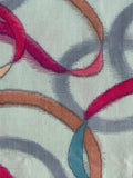8110: 1930s Japan Silk, Abstract ring chain, closeup2