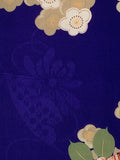 81122:1930s Kimono Silk, interwoven camelia closeup 
