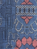 8115: 1980s Japanese Silk Ohshima Tsumugi, Complex Medallions, Geometric Pattern, Arai-Hari