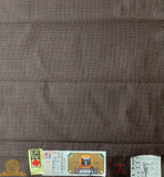 8117 1980 Deadstock Japanese Ohshima Tsumugi silk, closeup showing authentication lables at end of first piece
