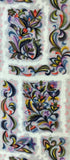 81222:1930s Special Meisen Silk, Art Deco influenced floral and vine motifs