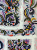 81222:1 Closeup 1: 930s Special Meisen Silk, Art Deco-influenced floral and vine motifs