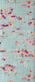 8140:1960s Chirimen Silk, 2yds+ floweres, traditional motifs