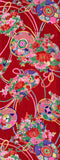 8144:1950s Japan Ceremonial Womens Silk Kimono Fabric; ornate floral, drums, 50inches view
