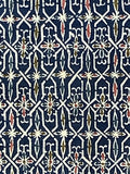 8147: Kusakizome silk, hishi=koushi diamoond lattice closeup2