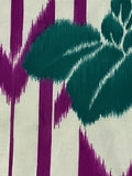 8154: 1960s Japan Cotton Mimic Ikat  closeup 2, yagane arrow-peonies