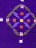 81582: 1930s Meisen silk hanaishi, flower diamond extra closeup