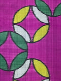 8156: middle closeup3, 1930s Japan Meisen Silk,  ahippo overlap orbs with 4pt star figures, Art-Deco influences
