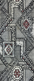 81622: 1930s-50s Japanese Meisen Silk 39 in.Pc.(AraiHari) Floral Medallions Geometrics Grid