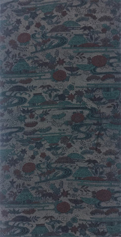5864: 1950's Chirimen Silk, arai hari, 1 yard view