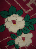 6871: 1960s Japanese Silk Kimono Fabric,sCamellias, 57in.(Arai Hari)