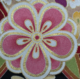 7175: 90s Mock Silk Furisode fabric, gold