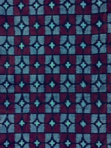 7186: 1960s Kasuri Cotton ikat, close1