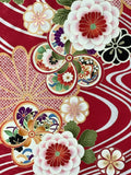 7174: 1990s Furisode Mock Silk, close1