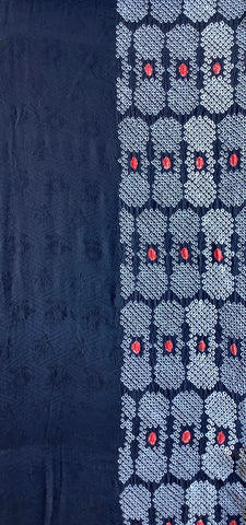7217: 1980s Shibori Tie Dyed Silk, longview