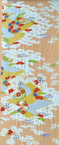 7299: 1950s Japanese Kimono Silk, 49in.