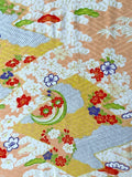 7299: 1950s Japanese Kimono Silk,close1