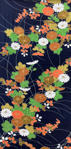 73621: 1980s Japan Kimono Silk, 62inches