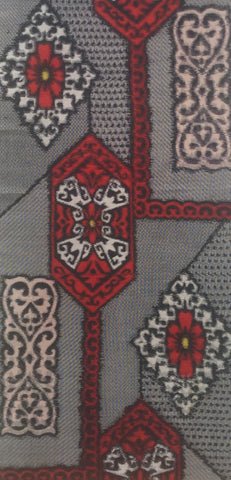 5975: 1960s meisen silk fabric pc,full view 