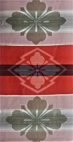 6108: 1950s Japanese silk, 3/4 length view