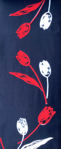 6569: 1990s Japanese Cotton Fabric,tulips
