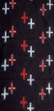 6718: 1970s kasuri ikat fabric, long view